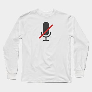 Mute Symbol Long Sleeve T-Shirt